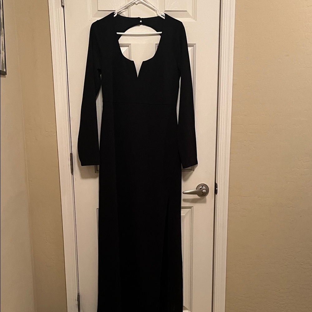 Lulu's Classic Black Long Sleeve Dress